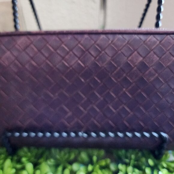 Bottega Veneta Zippy Full Sized Wallet Deep Brown / Wine Colored - Picture 2 of 10